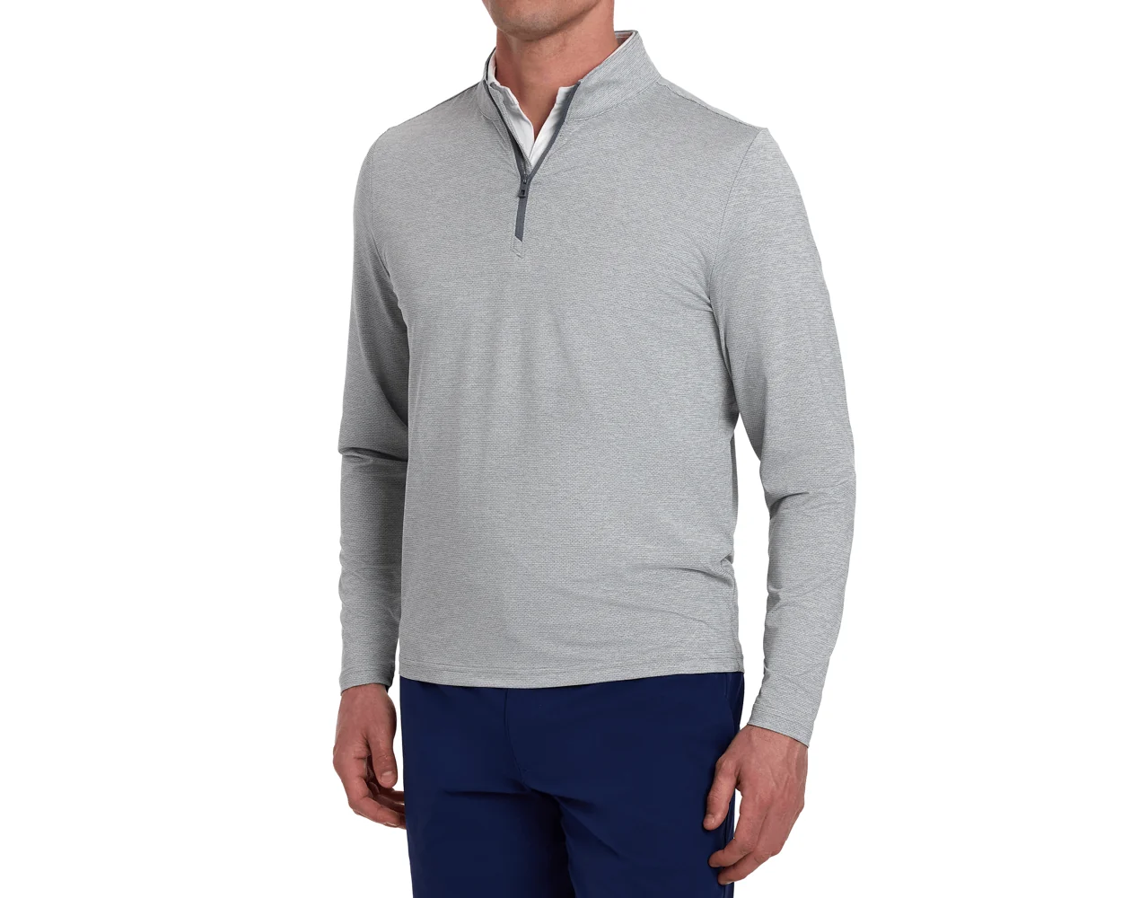 The Bell Quarter-Zip: Heathered Gray - Image 2