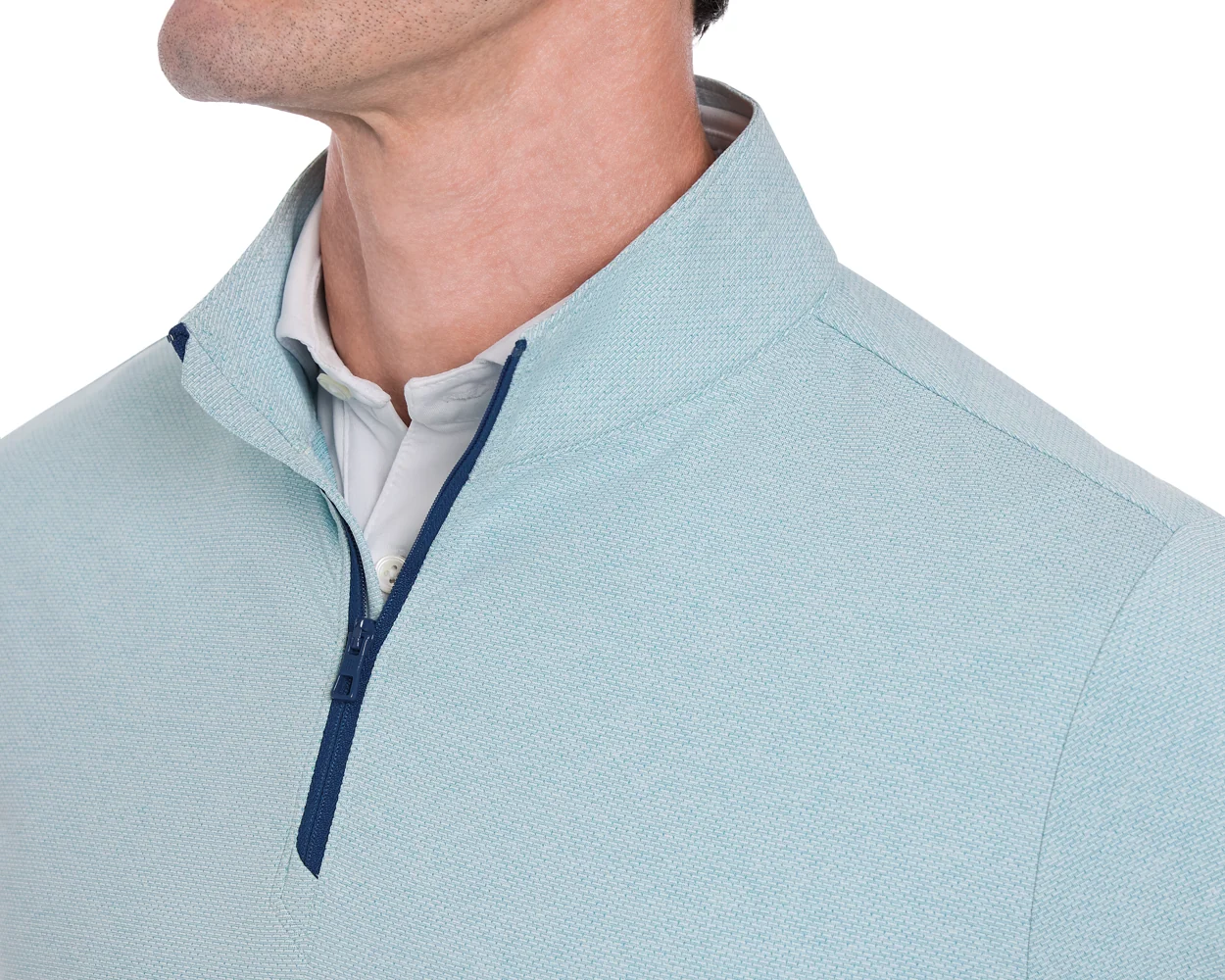The Bell Quarter-Zip: Heathered Harbor - Image 5