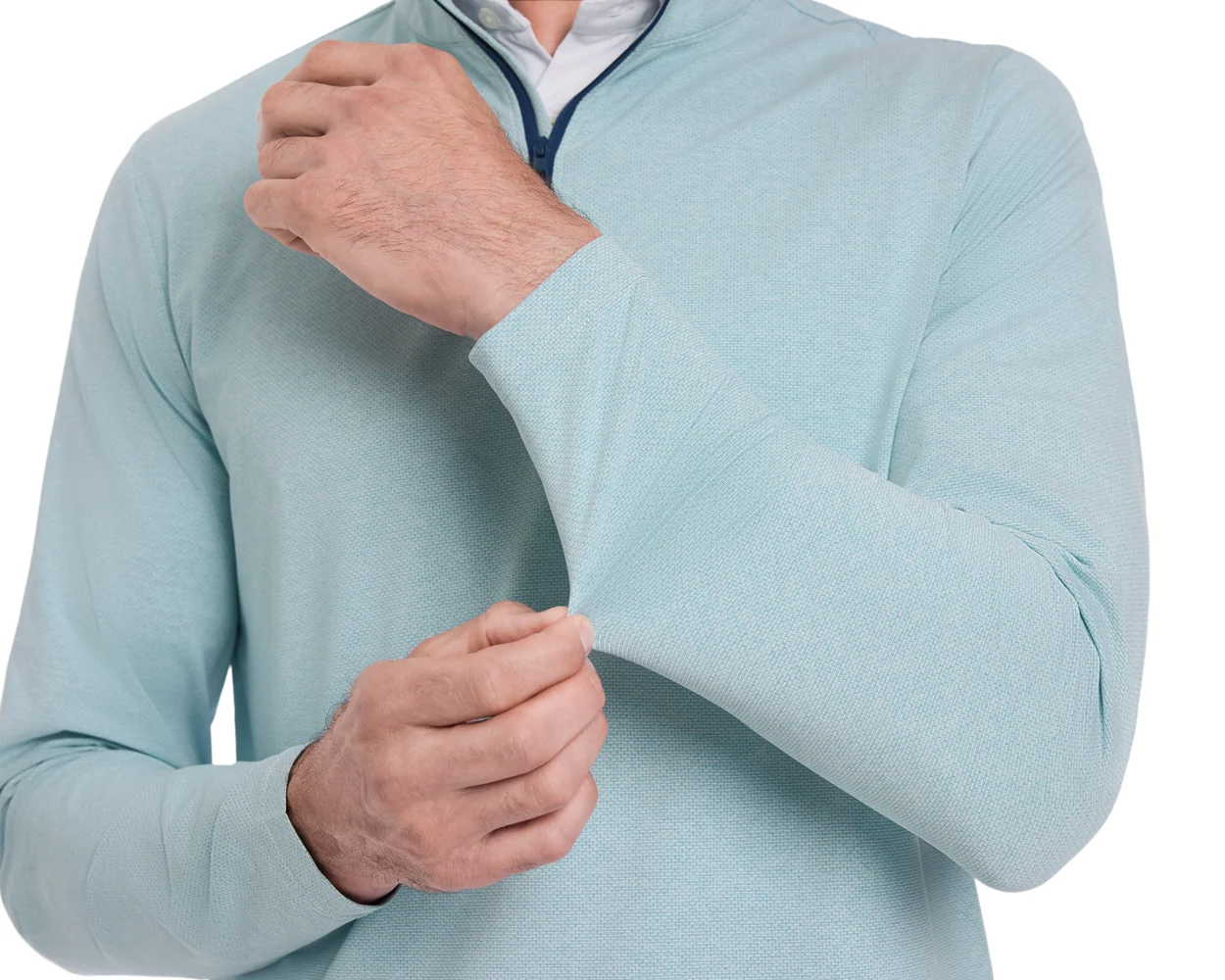 The Bell Quarter-Zip: Heathered Harbor - Image 6