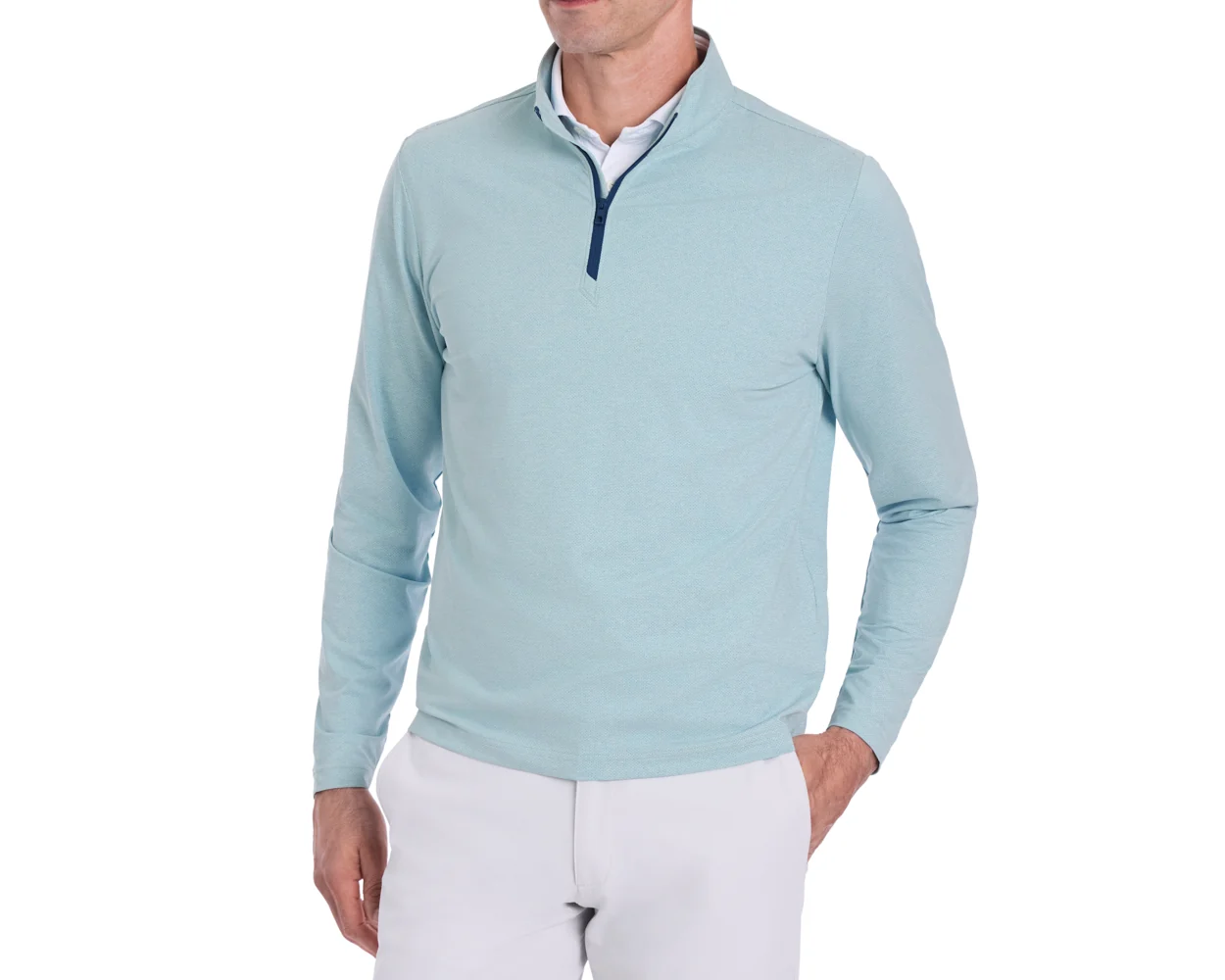 The Bell Quarter-Zip: Heathered Harbor - Image 7