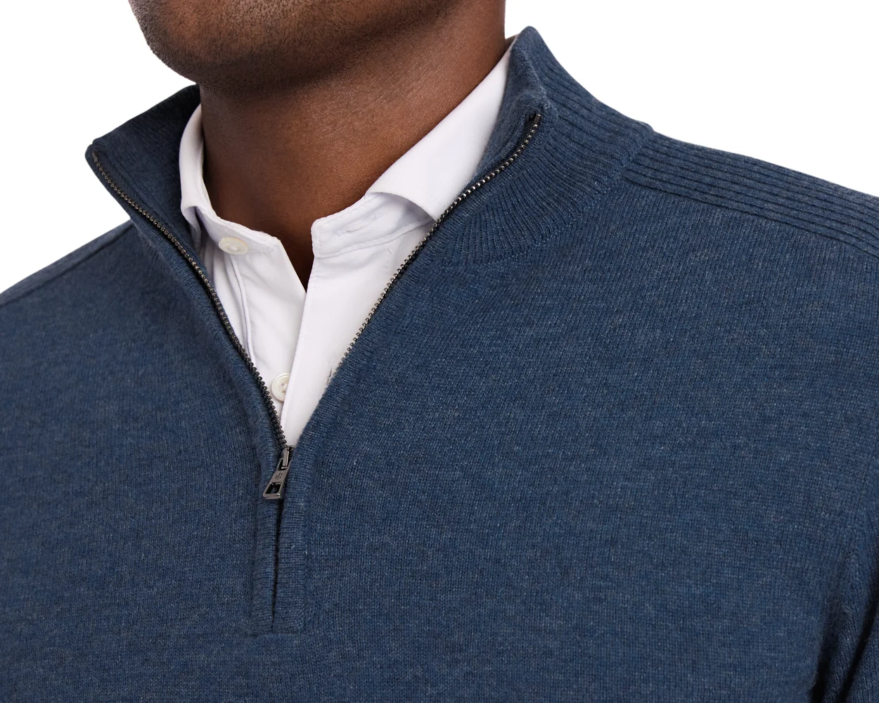 The Cunningham Quarter-Zip Sweater: Heathered Andover - Image 5