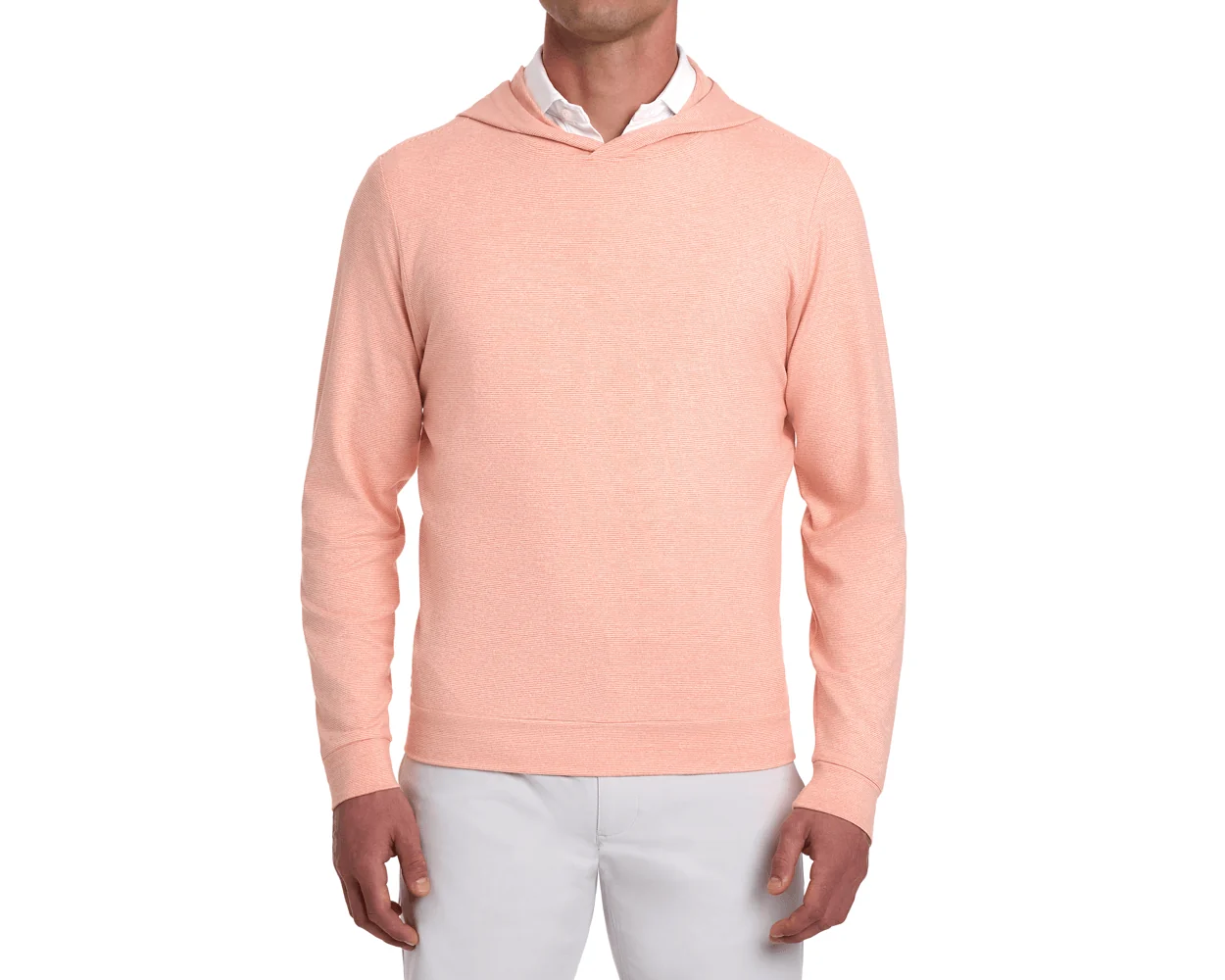 The Hamilton Hoodie: Heathered Nectarine & White - Image 2