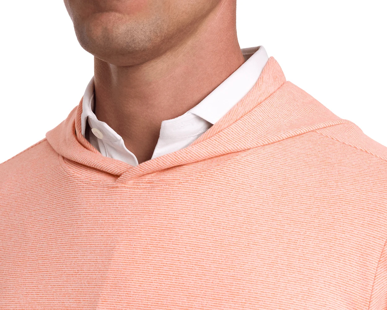 The Hamilton Hoodie: Heathered Nectarine & White - Image 5