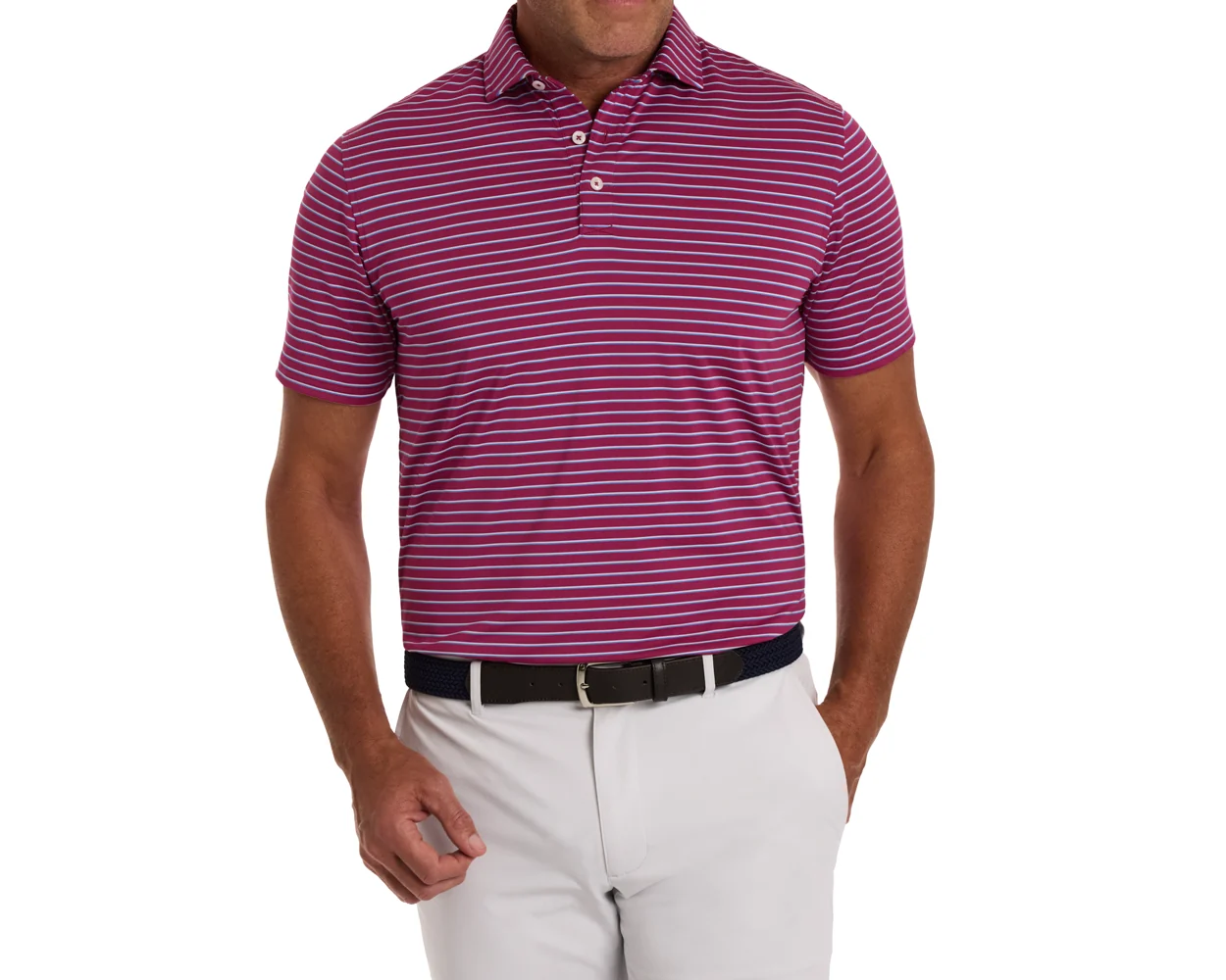 The Springer Shirt: Cabernet/White/Horizon Blue - Image 5