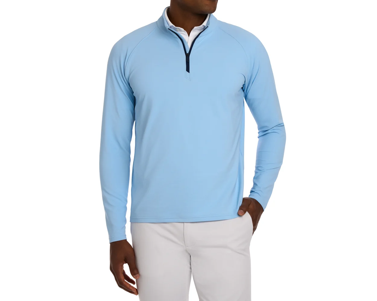 The Stuart Quarter-Zip: Vista Blue - Image 2