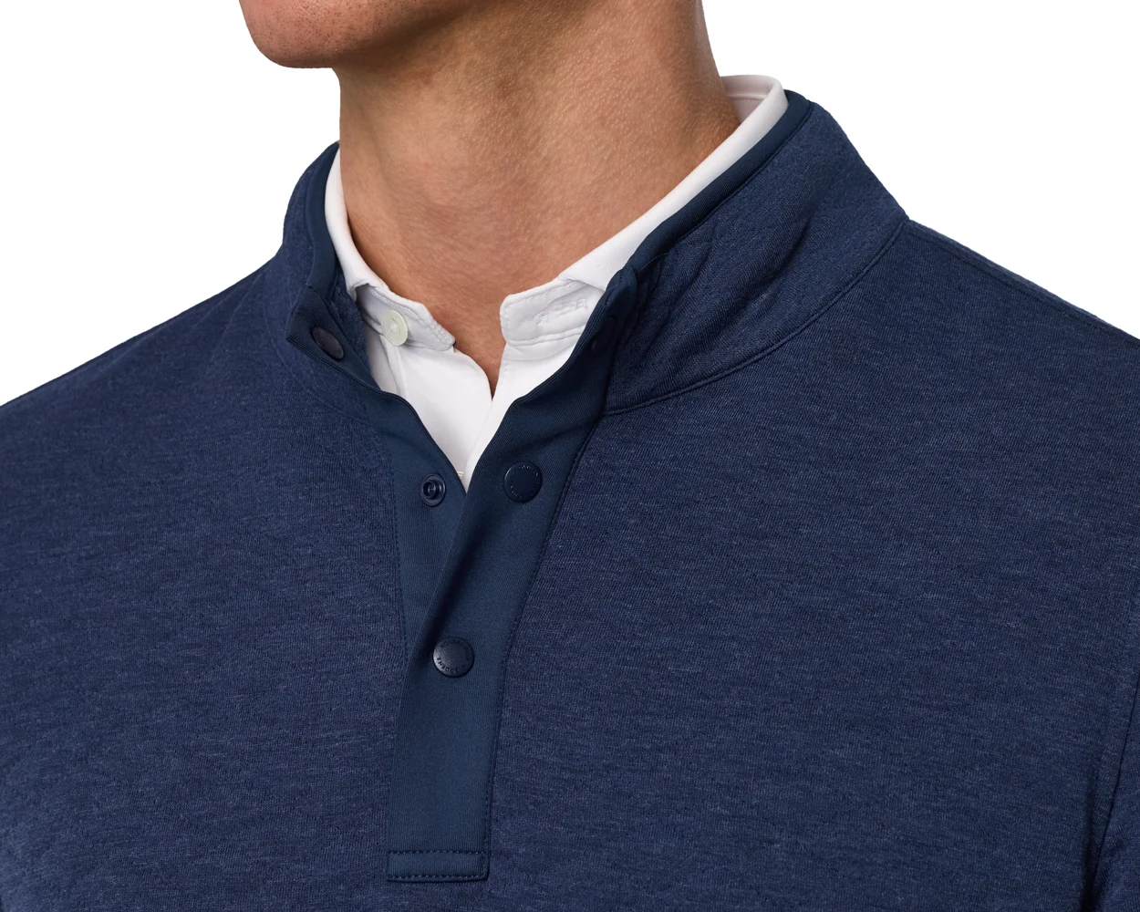 The Sullivan Quarter-Snap: Heathered Navy Blue - Image 5