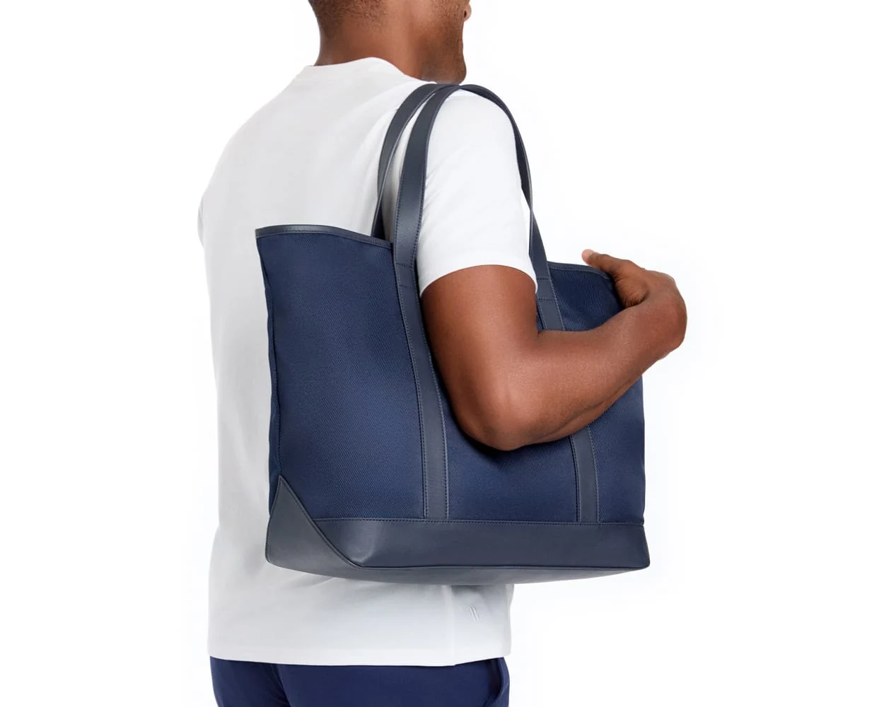 The Treadwell Tote: Navy Ballistic -White Embroidery - Image 3