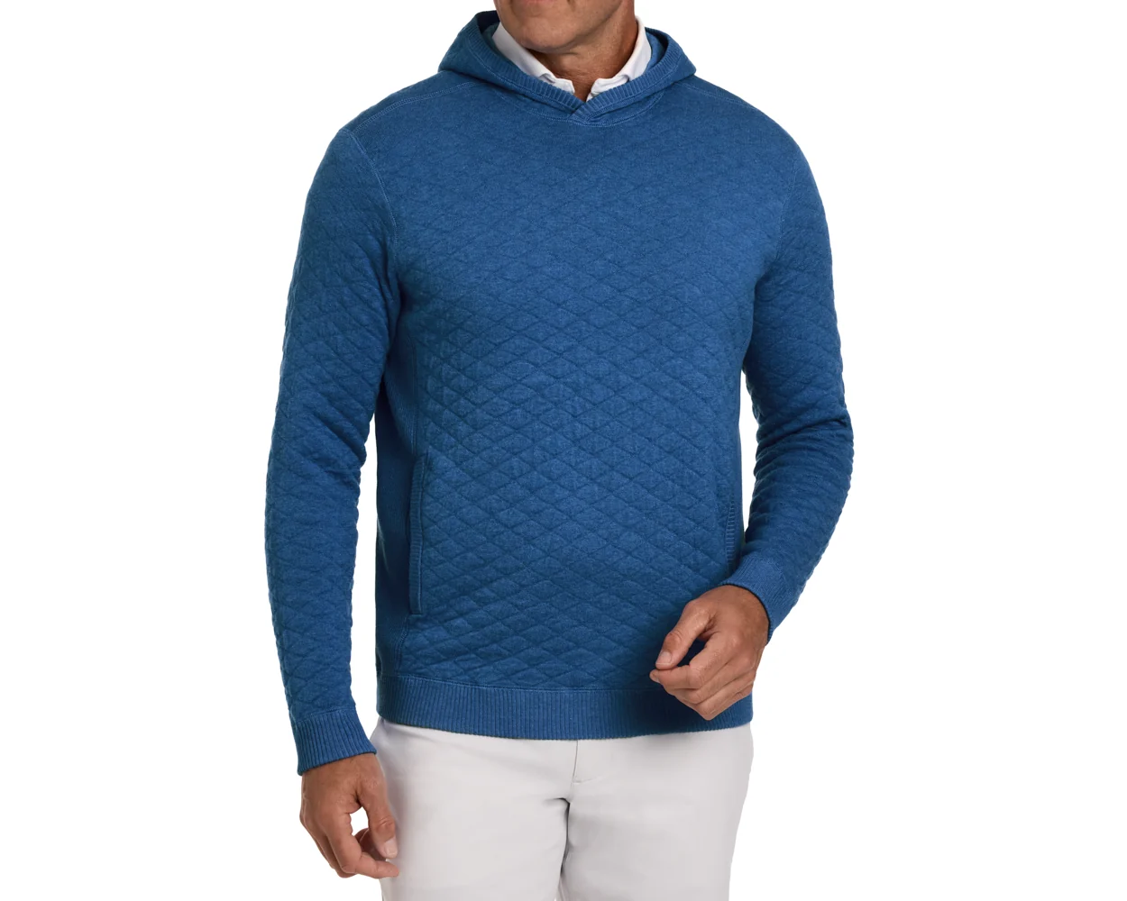 The Wallace Hoodie Sweater: Heathered Maidstone Blue - Image 2
