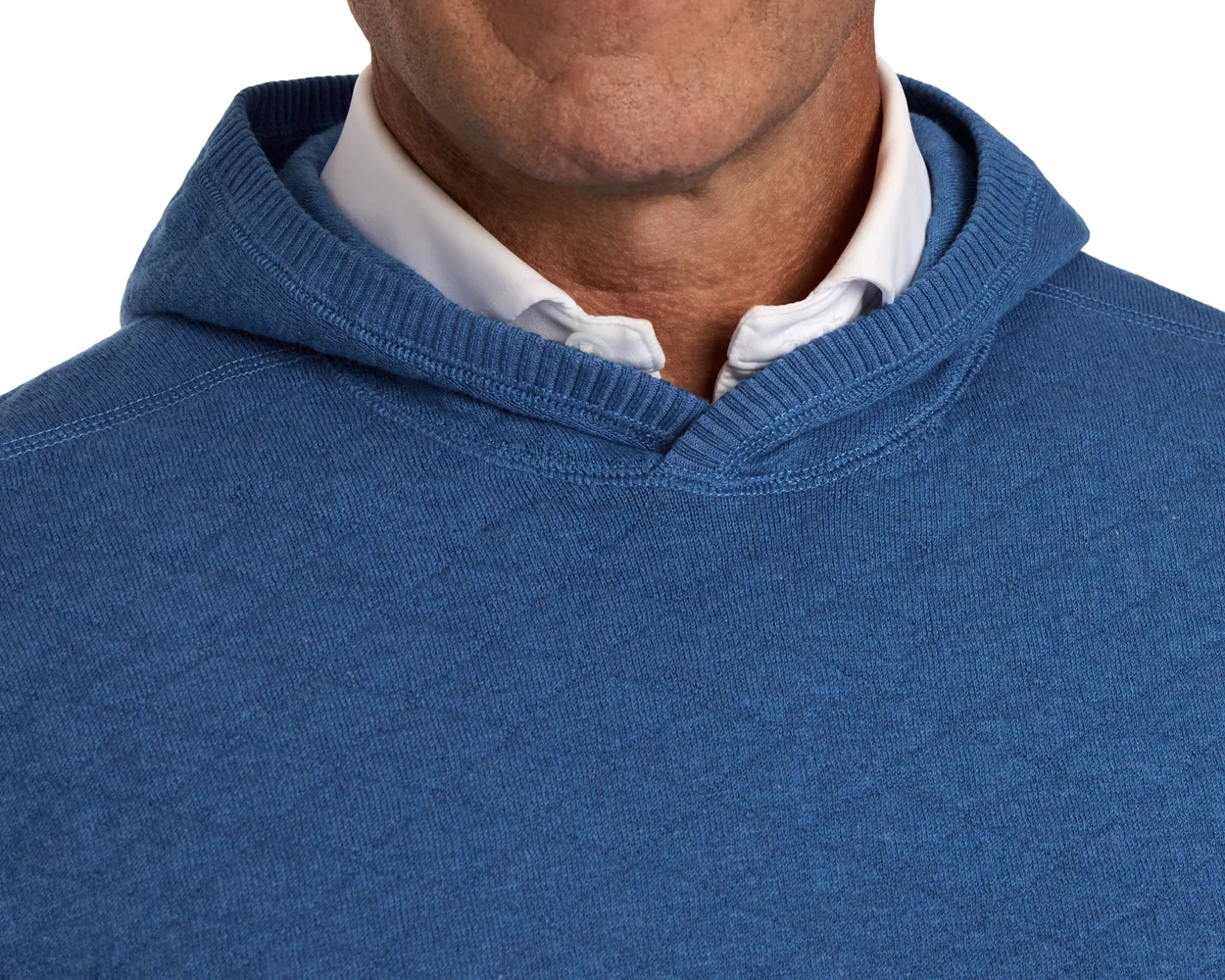 The Wallace Hoodie Sweater: Heathered Maidstone Blue - Image 5