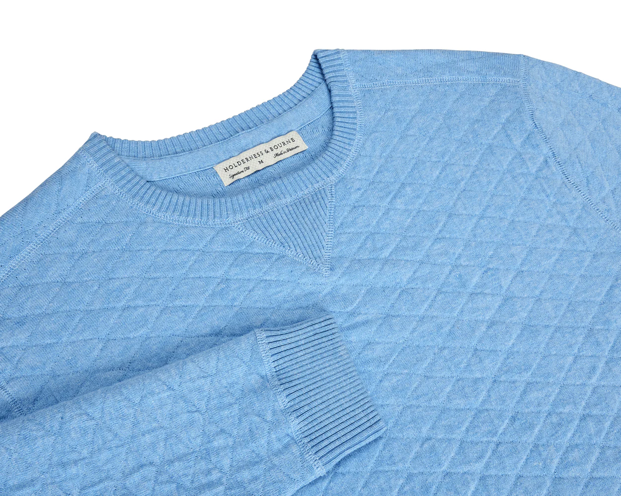 The Ward Crewneck Sweater: Heathered Vista Blue