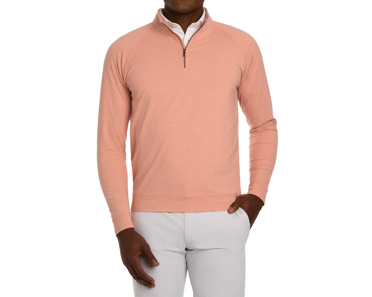 The Westland Quarter-Zip: Heathered Nectarine - Image 2