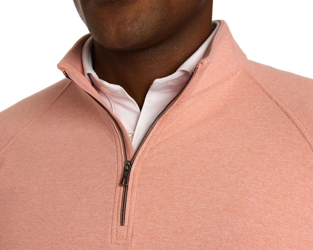 The Westland Quarter-Zip: Heathered Nectarine - Image 5